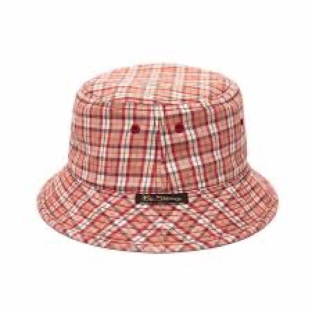 Ben Sherman Reversible Bucket Hat • Redwood Plaid & Burgundy • Unisex